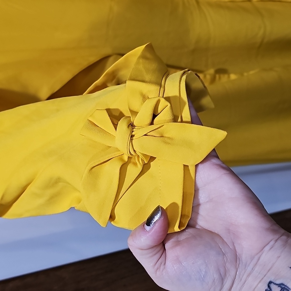Masseys - Vibrant sunflower Yellow Drape duster jacket womens size 4X - Picture 3 of 8